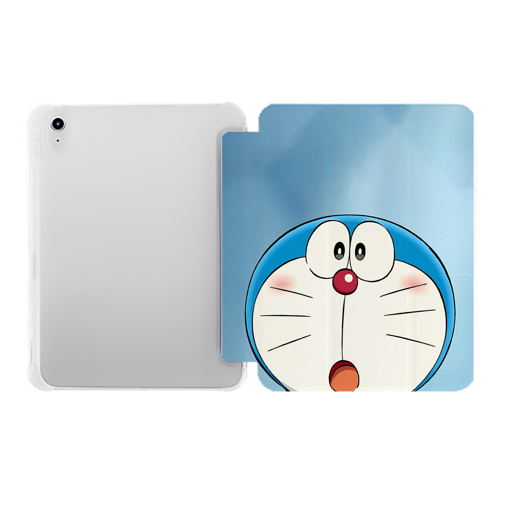 （画像用） ドラえもん Doraemon IPad ケース ペン収納付き 三つ折りスタンド PUレザー×シリコン 対応機種9.5/10.5/10.9インチ